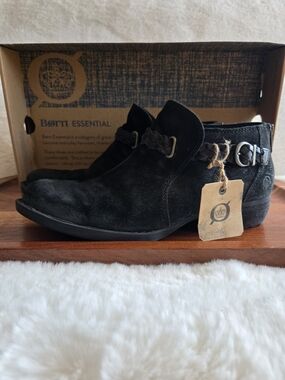 Born Black Suede Ankle Booties